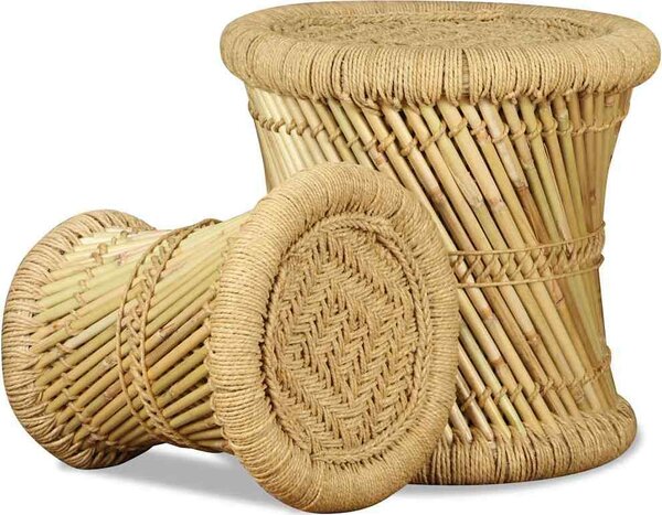 VidaXL Stoličky chindi design 2 ks bambus [244216] Barva: Hnědá