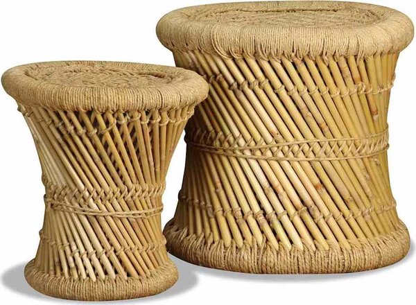 VidaXL Stoličky chindi design 2 ks bambus [244216] Barva: Hnědá
