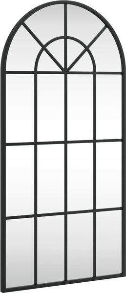 VidaXL Nástěnné zrcadlo černé 40 x 80 cm oblouk železo [358625]