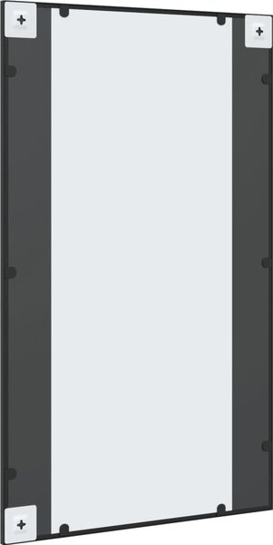 VidaXL Nástěnné zrcadlo černé 60 x 100 cm obdélník železo [358631]