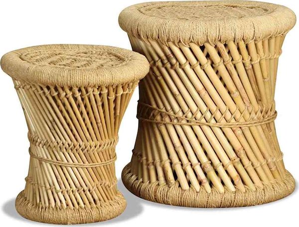VidaXL Stoličky chindi design 2 ks bambus [244216] Barva: Hnědá