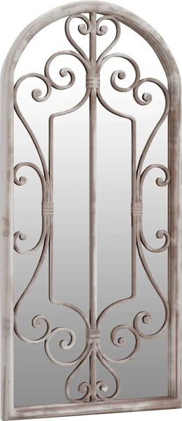 VidaXL Zahradní zrcadlo 100 x 45 cm železo do exteriéru [318373] Barva: Černá