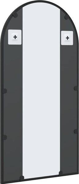 VidaXL Nástěnné zrcadlo černé 40 x 80 cm oblouk železo [358625]