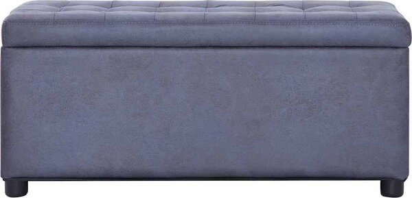 VidaXL Taburet s úložným prostorem 87,5 cm umělá broušená kůže [281375] Barva: Hnědá