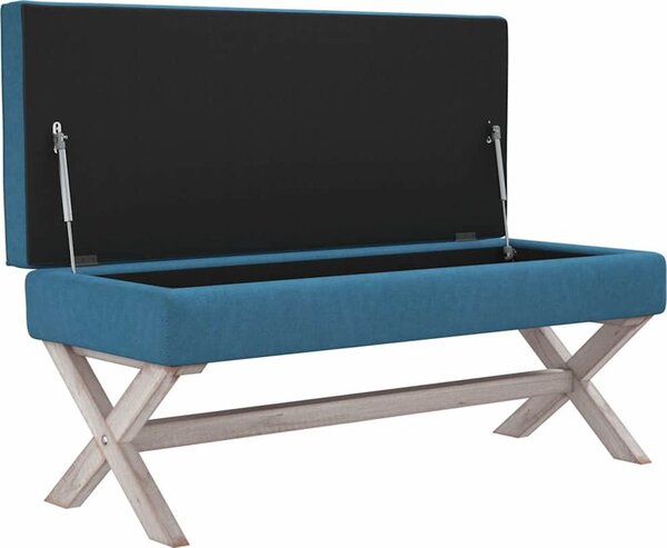 VidaXL Stolička s úložným prostorem 110x45x49 cm samet [344526] Barva: Tmavě šedá