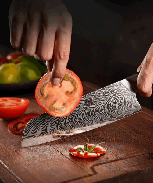 Santoku nůž 7.3" XINZUO ŠIGA 67 vrstev damaškové oceli