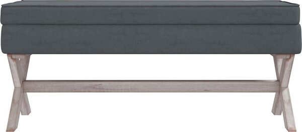 VidaXL Stolička s úložným prostorem 110x45x49 cm samet [344526] Barva: Tmavě šedá