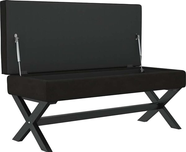 VidaXL Stolička s úložným prostorem 110x45x49 cm samet [344526] Barva: Tmavě šedá
