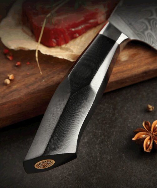 Santoku nůž 7.3" XINZUO ŠIGA 67 vrstev damaškové oceli