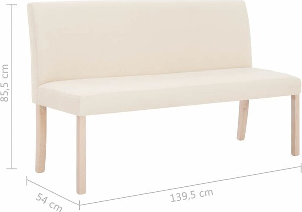 VidaXL Lavice 139,5 cm polyester [281335] Barva: světle šedá