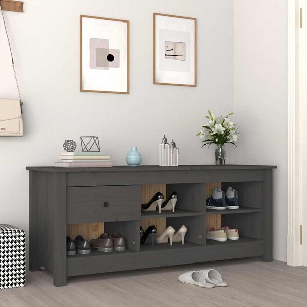 VidaXL Botník 110 x 38 x 45,5 cm masivní borovice [814594] Barva: Přírodní
