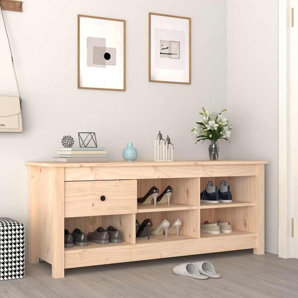 VidaXL Botník 110 x 38 x 45,5 cm masivní borovice [814594] Barva: Přírodní