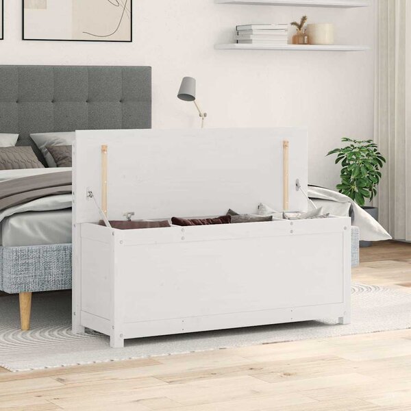 VidaXL Lavice 110 x 41 x 76,5 cm masivní borovice [823555] Barva: Bílá