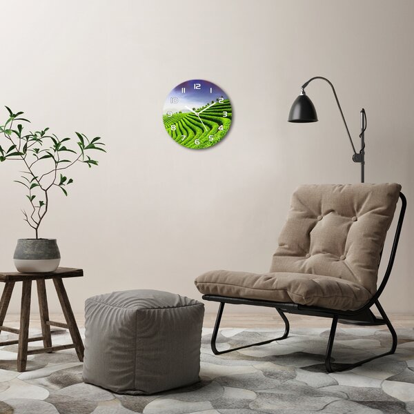 Skleněné hodiny kulaté Plantace čaje pl_zso_30_f_83004057