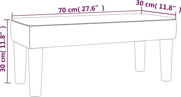 VidaXL Lavice 70 x 30 x 30 cm umělá kůže [346633] Barva: Černá