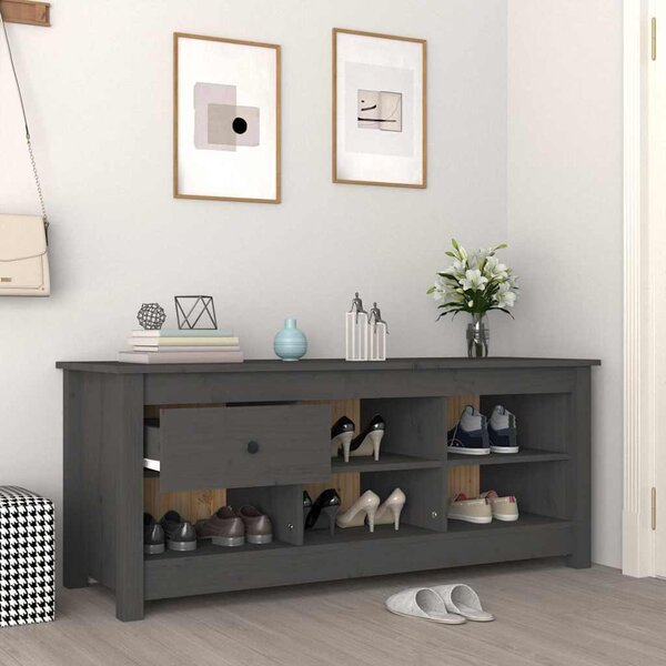 VidaXL Botník 110 x 38 x 45,5 cm masivní borovice [814594] Barva: Přírodní