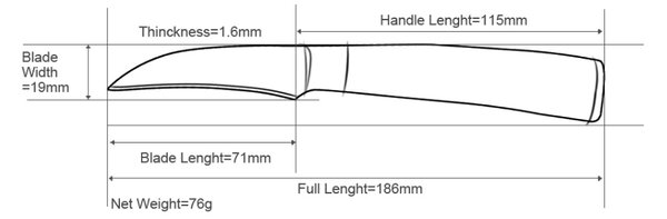 Loupací nůž 3" XITUO SAGA ocel 7CR17 440C
