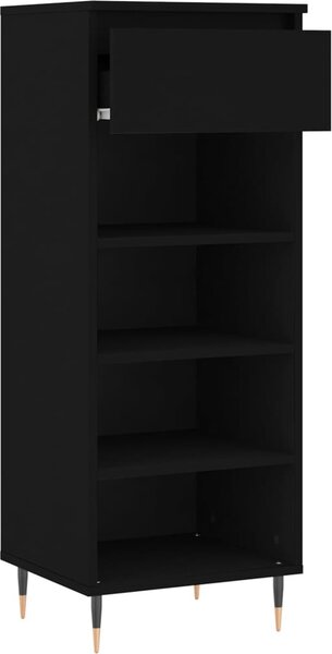 VidaXL Botník 40x36x105 cm kompozitní dřevo [831453] Barva: Černá
