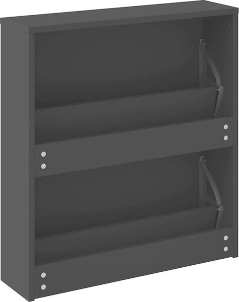VidaXL Botník se zrcadlem 2patrový 63 x 17 x 67 cm [342629] Barva: Bílá