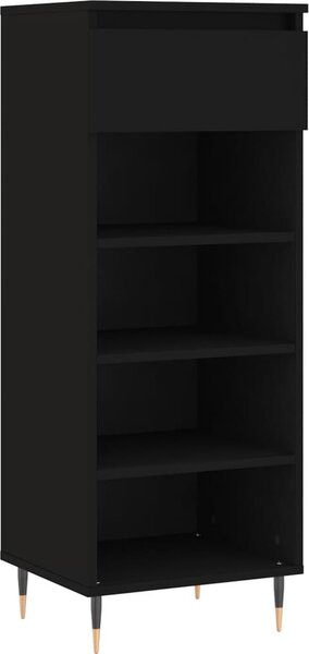 VidaXL Botník 40x36x105 cm kompozitní dřevo [831453] Barva: Černá