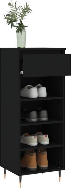 VidaXL Botník 40x36x105 cm kompozitní dřevo [831453] Barva: Černá