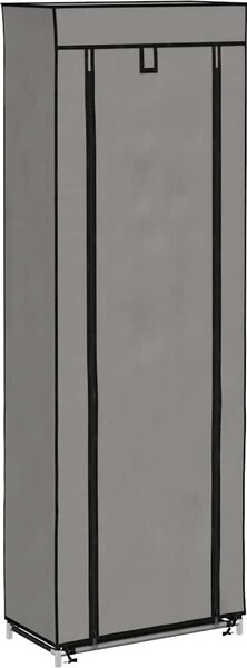 VidaXL Botník s potahem 57 x 29 x 162 cm textil [282432] Barva: krémová
