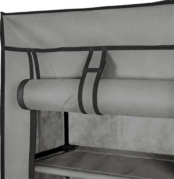 VidaXL Botník s potahem 57 x 29 x 162 cm textil [282432] Barva: krémová