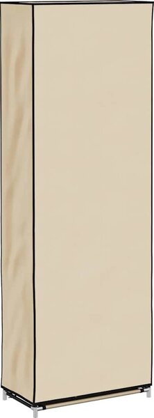 VidaXL Botník s potahem 57 x 29 x 162 cm textil [282432] Barva: krémová