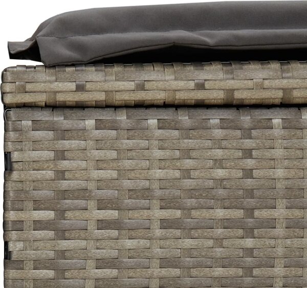 VidaXL Lehátko se skládací střechou 213 x 63 x 97 cm polyratan [319639] Barva: Šedá