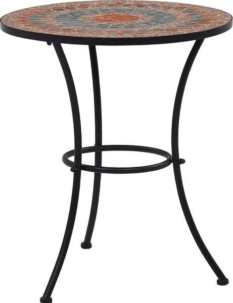 VidaXL Mozaikový bistro stolek 60 cm keramika [46713] Barva: Oranžovo-šedá