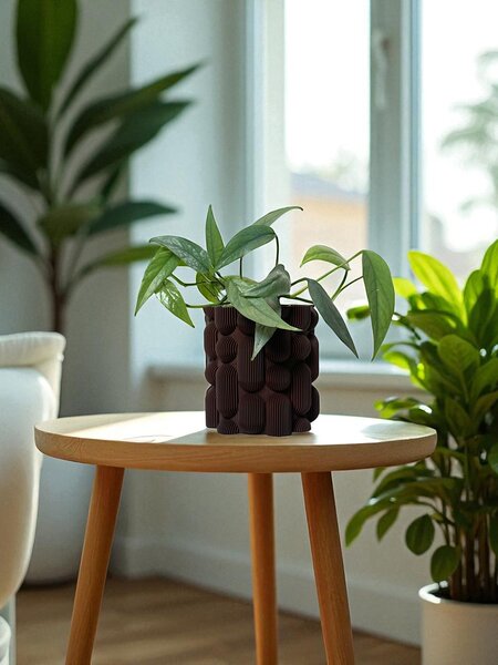 Plantbee Květináč Elgus 10cm čokoládová