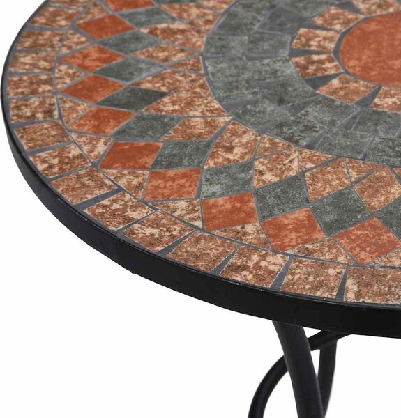 VidaXL Mozaikový bistro stolek 60 cm keramika [46713] Barva: Oranžovo-šedá