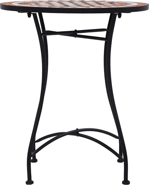 VidaXL Mozaikový bistro stolek 60 cm keramika [46713] Barva: Oranžovo-šedá
