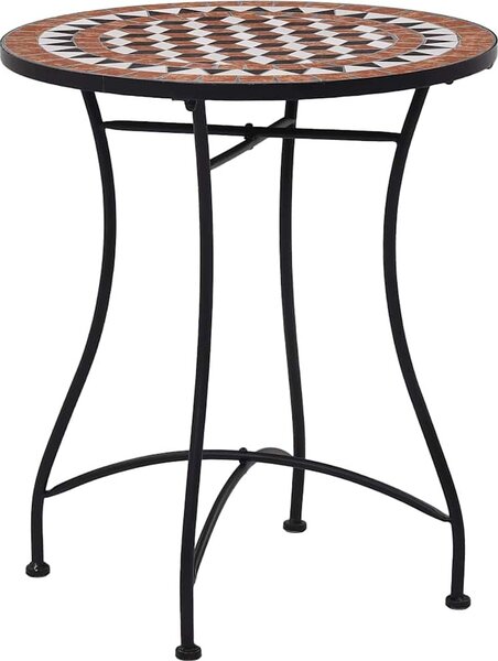 VidaXL Mozaikový bistro stolek 60 cm keramika [46713] Barva: Oranžovo-šedá