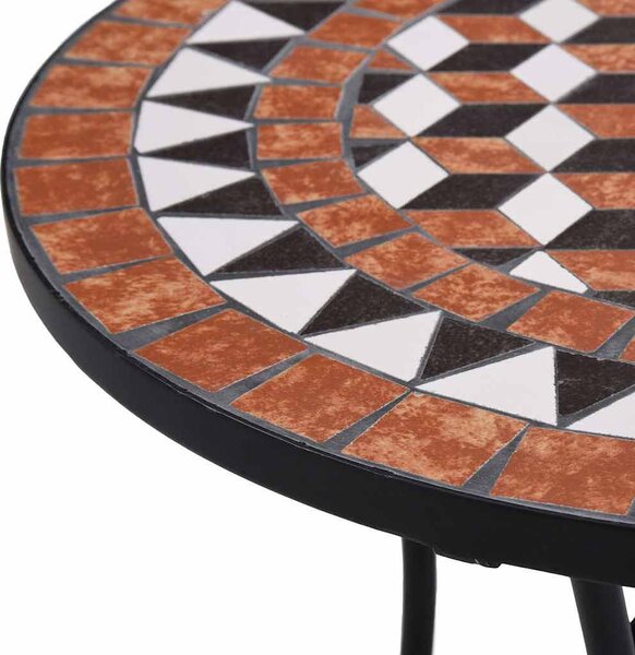 VidaXL Mozaikový bistro stolek 60 cm keramika [46713] Barva: Oranžovo-šedá