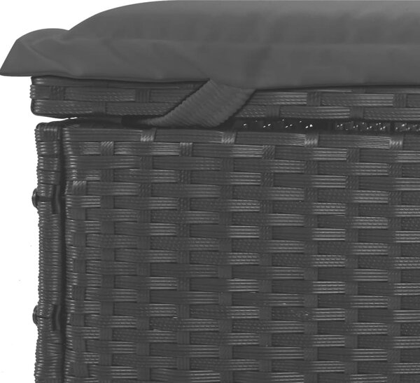 VidaXL Lehátko se skládací střechou 213 x 63 x 97 cm polyratan [319639] Barva: Šedá