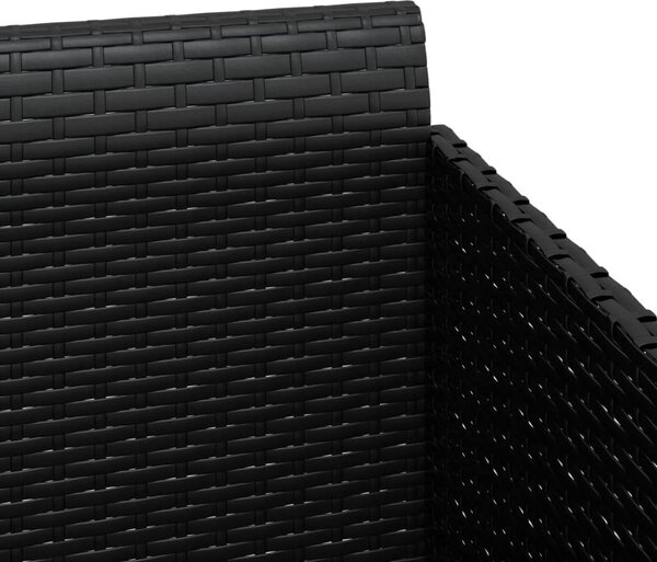 VidaXL Lehátko s poduškami 182 x 118 x 63 cm polyratan [362267] Barva: Černá