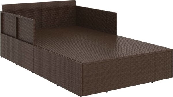 VidaXL Lehátko s poduškami 182 x 118 x 63 cm polyratan [362267] Barva: Černá