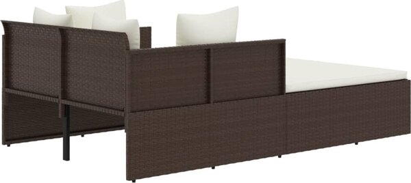 VidaXL Lehátko s poduškami 182 x 118 x 63 cm polyratan [362267] Barva: Černá
