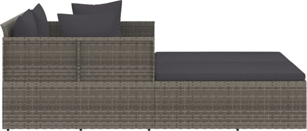 VidaXL Lehátko s poduškami 182 x 118 x 63 cm polyratan [362267] Barva: Černá