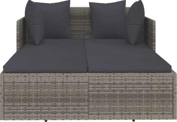VidaXL Lehátko s poduškami 182 x 118 x 63 cm polyratan [362267] Barva: Černá