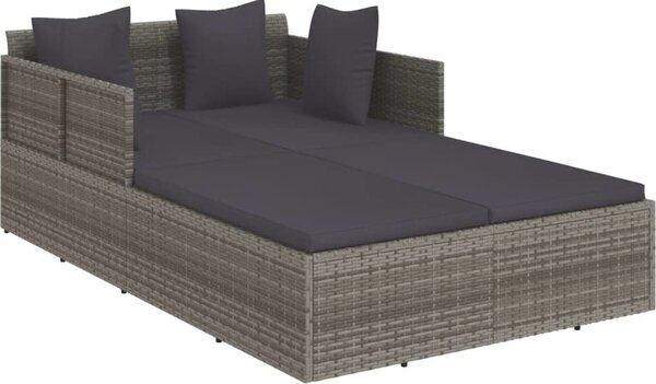 VidaXL Lehátko s poduškami 182 x 118 x 63 cm polyratan [362267] Barva: Černá