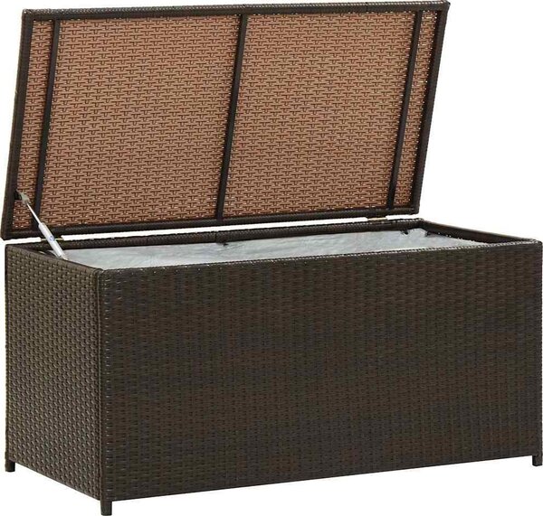 VidaXL Zahradní úložný box z polyratanu 100 x 50 x 50 cm [46471] Barva: Šedá