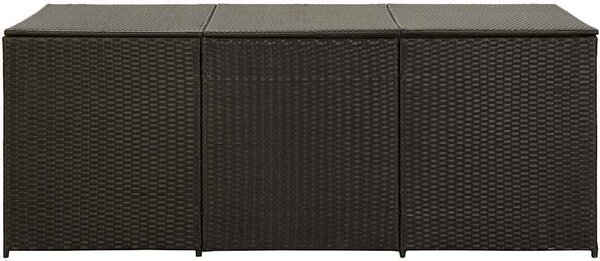 VidaXL Zahradní úložný box polyratan 180 x 90 x 70 cm [46478] Barva: Hnědá
