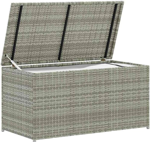 VidaXL Zahradní úložný box z polyratanu 100 x 50 x 50 cm [46471] Barva: Šedá