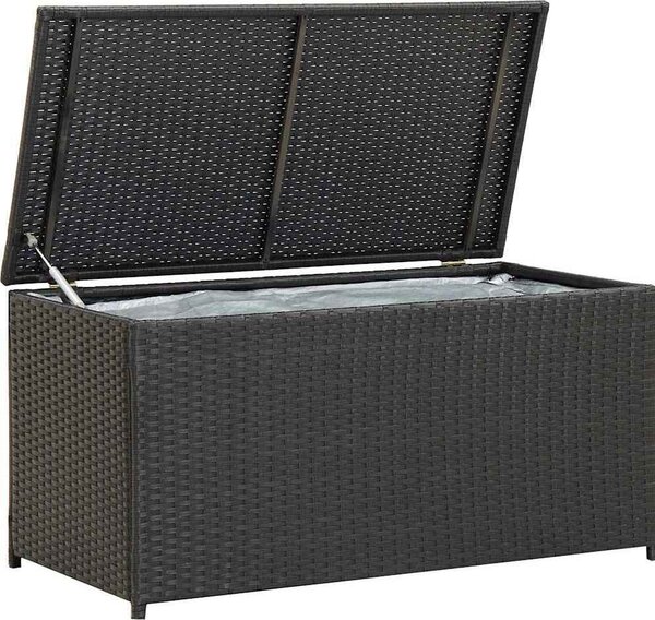 VidaXL Zahradní úložný box z polyratanu 100 x 50 x 50 cm [46471] Barva: Šedá