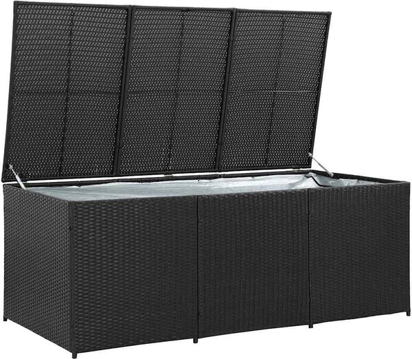 VidaXL Zahradní úložný box polyratan 180 x 90 x 70 cm [46478] Barva: Hnědá