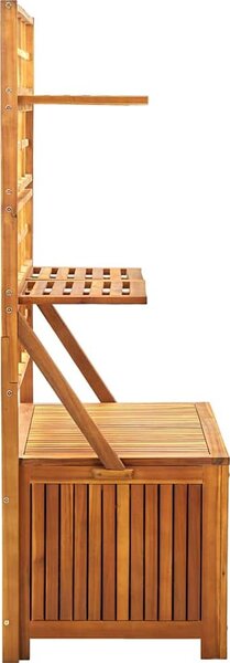 VidaXL Úložný box s treláží 99x55x160 cm masivní akáciové dřevo [311882] Barva: Šedá