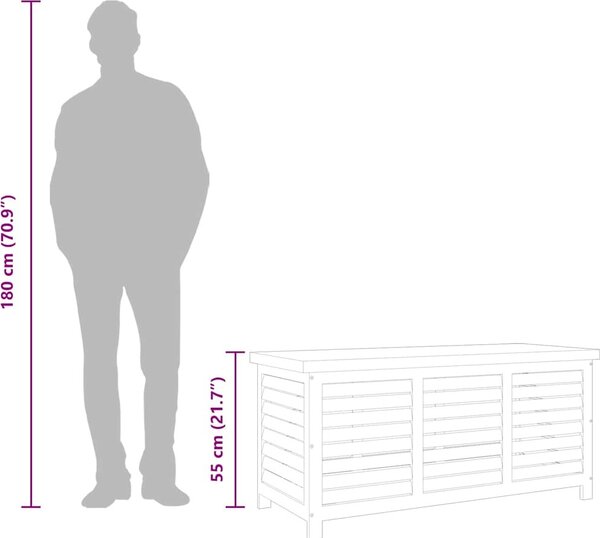VidaXL Zahradní úložný box 117 x 50 x 55 cm masivní eukalyptové dřevo [47285]