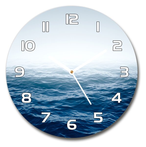 Skleněné hodiny kulaté Mořské vlny pl_zso_30_f_86052313